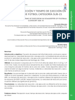 Tiempo de Reacción Y Tiempo de Ejección en Arqueros de Fútbol Categoría Sub-15