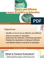 Educ 206 - The Effective and Efficient Finance Executive in Education