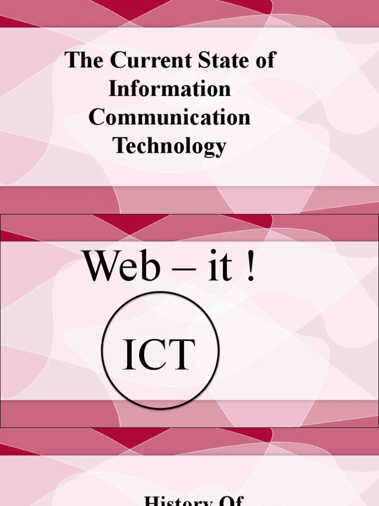 The Current State of Information Communication Technology PDF