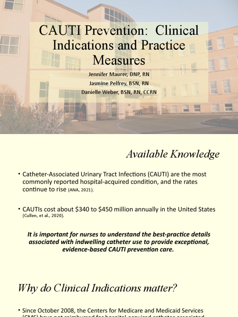 Cauti Prevention Qi Slides | PDF | Nursing | Health Care