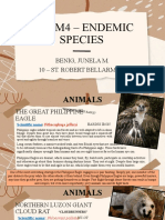 Q2 - M4 - Endemic Species: Benig, Junela M. 10 - St. Robert Bellarmine