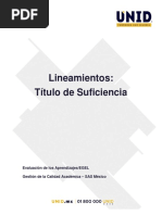 Lineamientos Título de Suficiencia