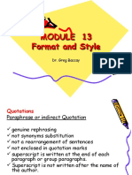 MODULE  13-Format and Style