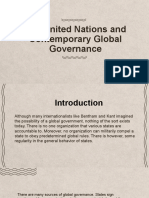 The United Nations and Contemporary Global Governance: Lesson