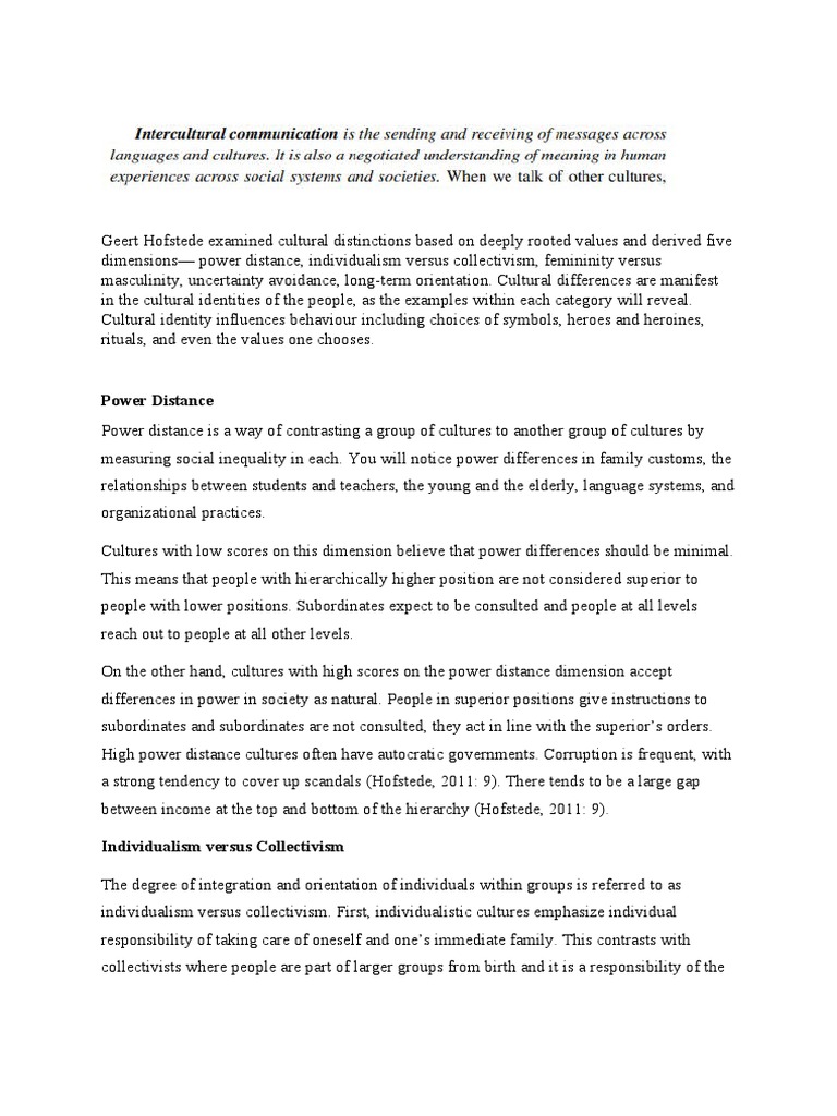 LECTURE 04 Intercultural Communication | PDF | Collectivism | Stereotypes