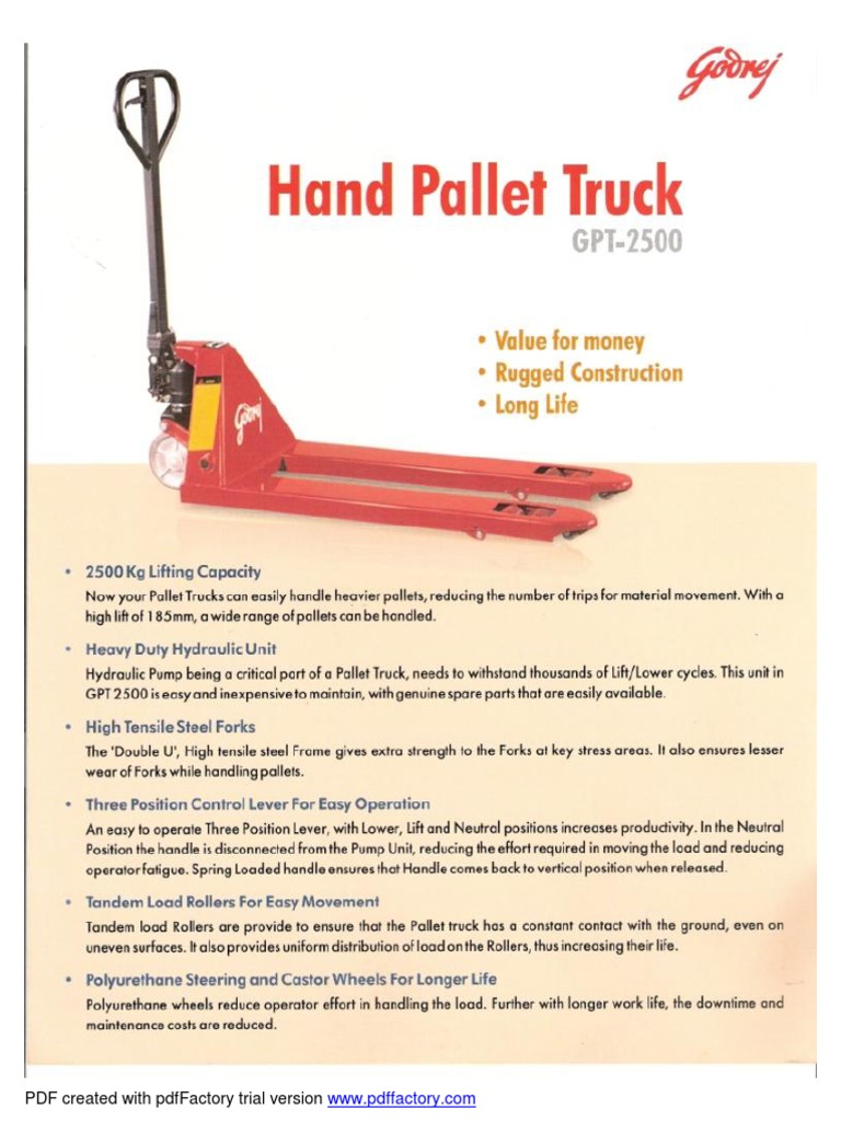 Godrej Hand Pallet GPT 2500. PDF