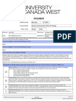 Syllabus: Prefix & Code BUSI 601 3 Credits Course Name Business Environment, Ethics & Strategy Term / Year Winter 2022