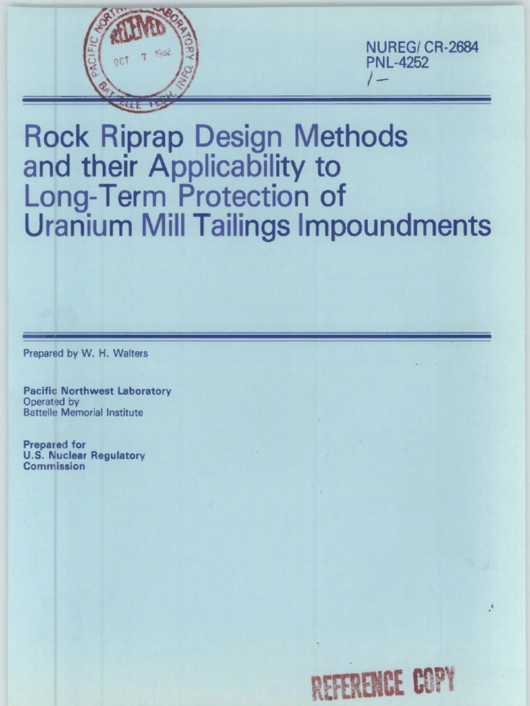 Rock Riprap Design Methods and Their Applicability To Long-Term ...