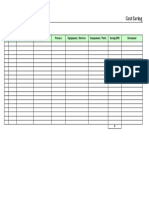 Cost Saving: Sr. Month Project Product Process Equipment / Devices Component / Parts Saving USD Document