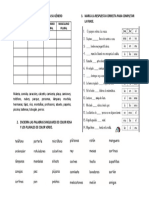 Clasificación de Palabras Según Su Género