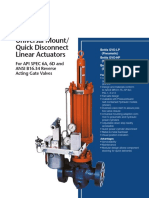 Universal Mount/ Quick Disconnect Linear Actuators: For API SPEC 6A, 6D and ANSI B16.34 Reverse Acting Gate Valves