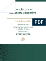 Licenciatura en Inclusión Educativa: Herramientas Básicas para El Estudio de Casos