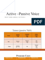 Active - Passive Voice: Prof. Tahir Ashfaq Lecture-8