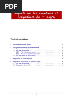 cours équation inéquation 1er degré