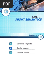 Unit 1 - About Semantics