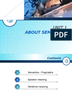 Unit 1 - About Semantics