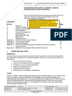 Policy For The Insertion and Care of Central Venous Access Devices (Cvad) in Hospital