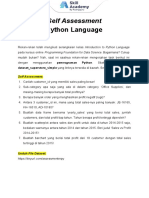 Python Language: Self Assessment
