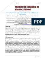 Recommendations For Euthanasia of Laboratory Animals