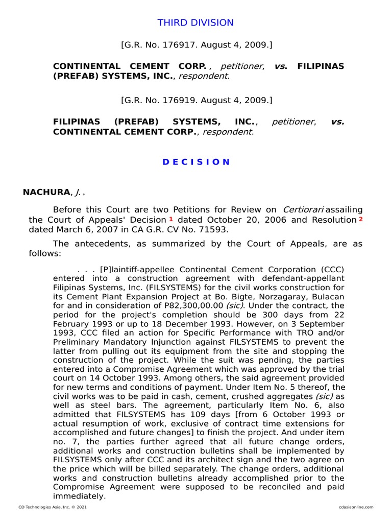 Petitioner Respondent: Third Division | PDF | Liquidated Damages | Damages
