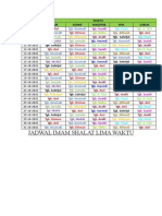 Jadwal Imam Shalat Lima Waktu: Tanggal Waktu Zuhur Ashar Maghrib Isya Subuh