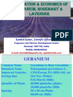 Cultivation & Economics of Geranium, Rosemary & Lavender: Kamlesh Kumar, Scientific Officer (Agro)