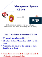 Database Management Systems CS 564: Lecture #1