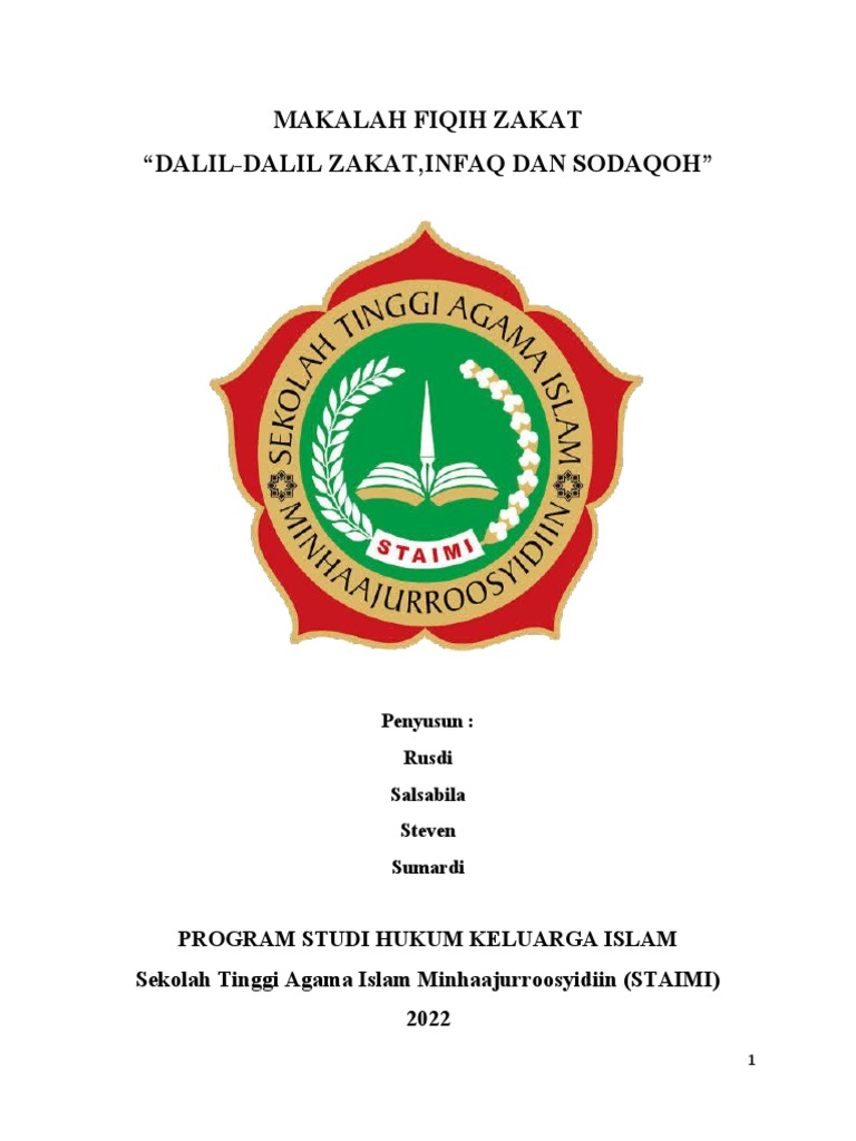 2022-02-25 Makalah Dalil-Dalil Zakat Infaq Dan Sodaqoh | PDF