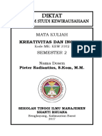 Diktat: Program Studi Kewirausahaan