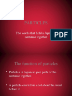 PARTICLES: THE WORDS THAT HOLD A JAPANESE SENTENCE TOGETHER
