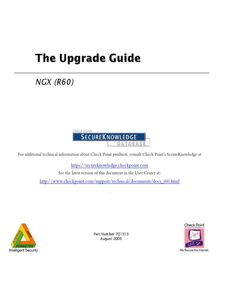 CheckPoint NGX Upgrade Guide | PDF | Legal Liability | Copyright