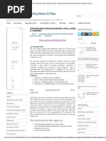 Procedures For Excavation, Pipe Laying & Jointing - Mechanical Engineering Notes & Pipe Laying Procedures