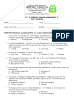 Philippine Summative Test in Organization and Management