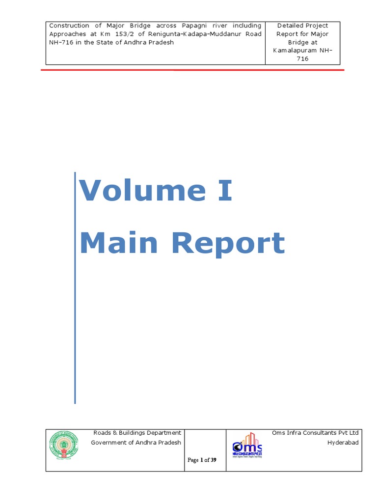 Annexure D3 - DPR Main Report Dated 28-12-2021 | PDF | Road | Concrete