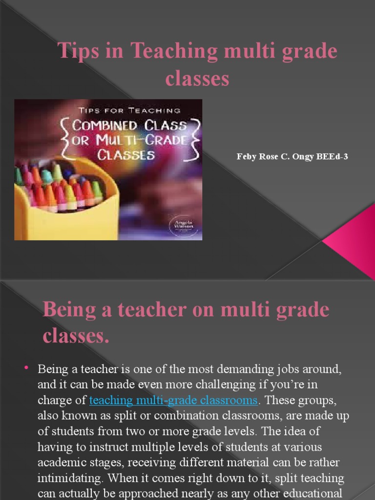 Tips in Teaching Multi Grade Classes | PDF | Teachers | Curriculum