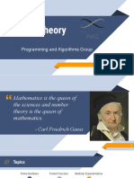Number Theory: Programming and Algorithms Group