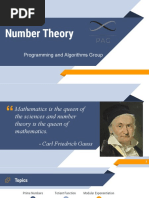 Number Theory: Programming and Algorithms Group