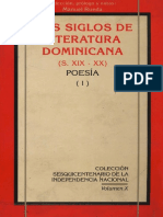 Manuel Rueda Dos Siglos de Literatura Dominicana S XIX XX Poesia I