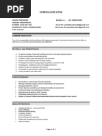 Curriculum Vitae: EY Kills AND Ompetencies