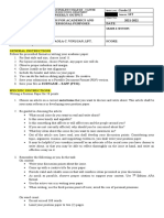 Weekly Output 1ST English For Academics and Professional Purposes 2021-2022 Date: Name: Ms. Leona Paola C. Vinluan, Lpt. Score: General Instructions