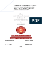 A Comparative Study of Working Capital Management of Oil and Natural Gas Corporation and National Thermal Power Corporation