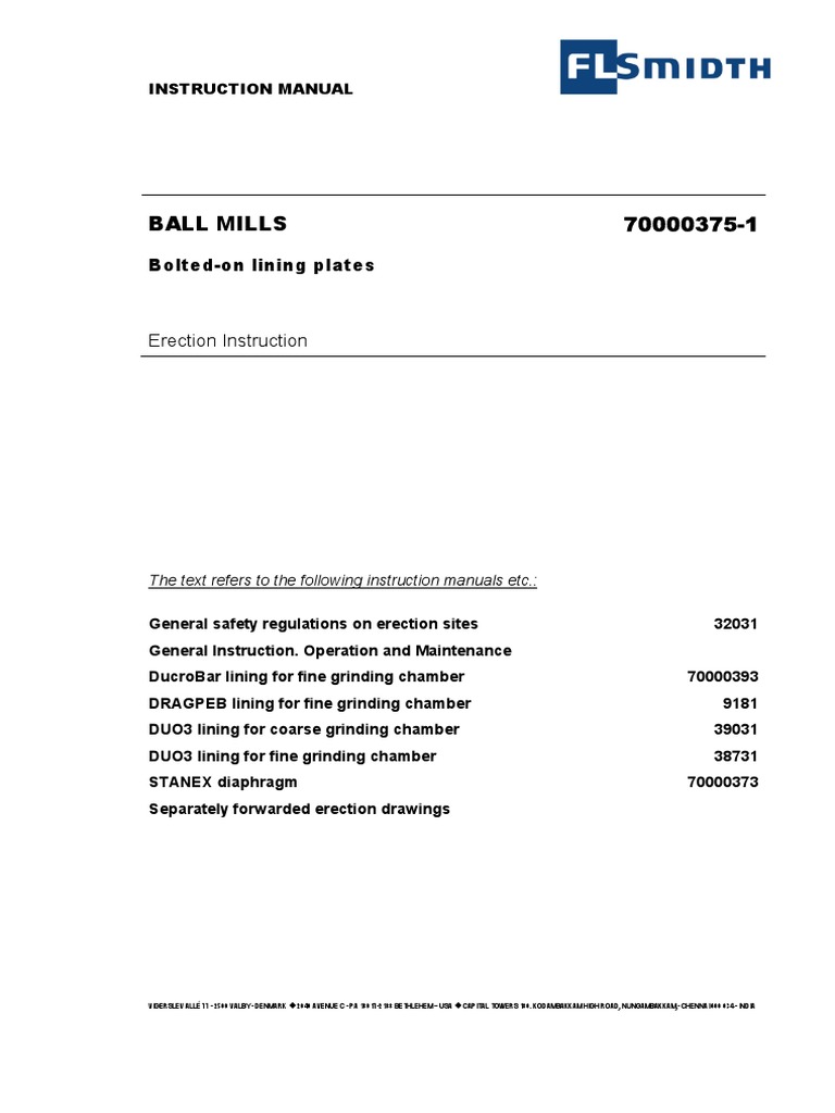 Ball Mills 700003751 BoltedOn Lining Plates PDF Nut (Hardware