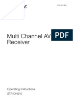 Multi Channel AV Receiver: Operating Instructions STR-DH510