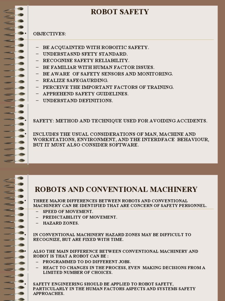 Robot Safety Guidelines and Standards | PDF | Human Factors And ...
