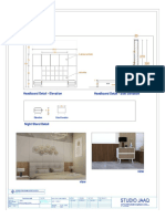 Studio Jaaq: Headboard Detail - Elevation Headboard Detail - Side Elevation