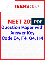 NEET 2020 Question Paper With Answer Key E4 F4 G4 H4
