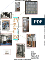 Work station glass partition plan