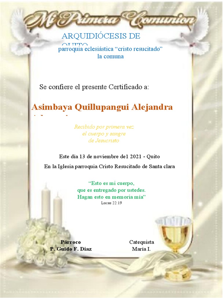 Certificado Primera Comunión 131121 PDF