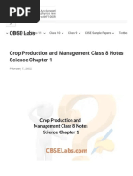 Crop Production and Management Class 8 Notes Science Chapter 1 - CBSE Labs