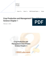 Crop Production and Management Class 8 Notes Science Chapter 1 - CBSE Labs